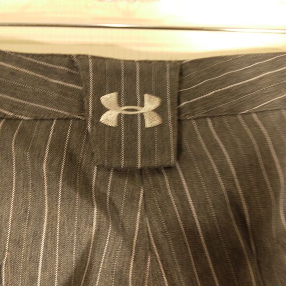 Under Armour shorts mens 34 gray striped flat front polyester golf 1236347 - Picture 4 of 9